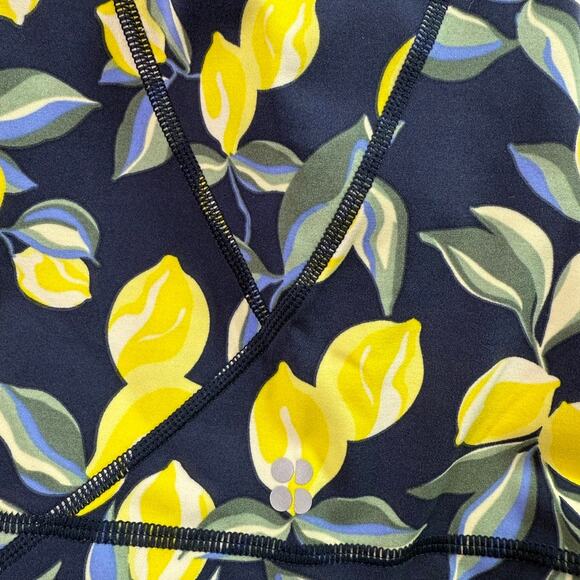 Sweaty Betty Power 6” Bike Shorts in Blue Lemon Tree Size Medium  US 8 - Picture 15 of 15